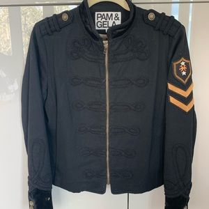 Pam & Gela Black Calvary Twill Jacket